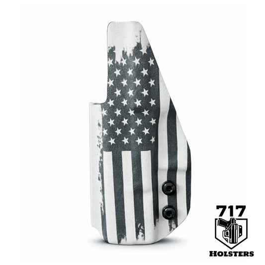 The Defender — Distressed Black & White Flag Holster