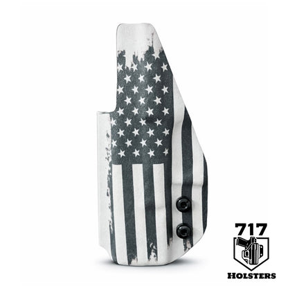 The Defender — Distressed Black & White Flag Holster