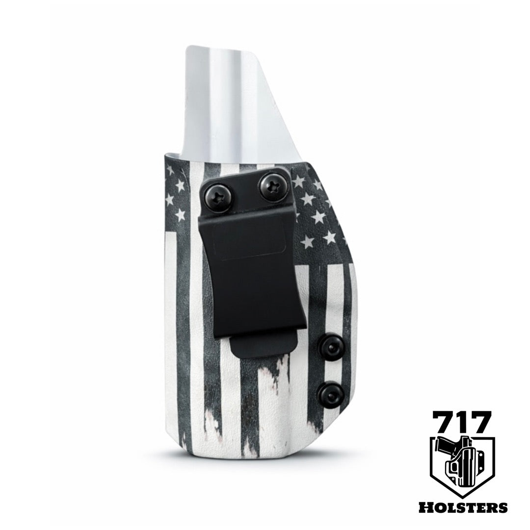 The Defender — Distressed Black & White Flag Holster